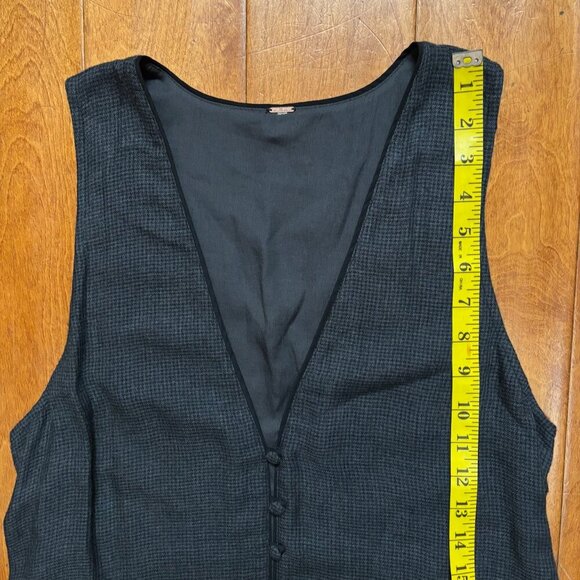 Free People Womens Anas Dress Size *S Button Front Goth Dark Academia Preppy - Picture 10 of 13